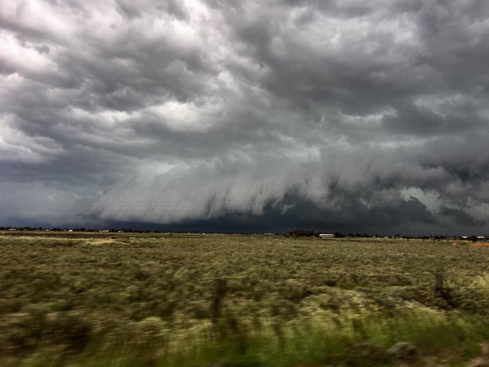 Severe line of storms moving through Port Pirie (possible Supercell) during the second wave. Image Credit: Lydia Davis