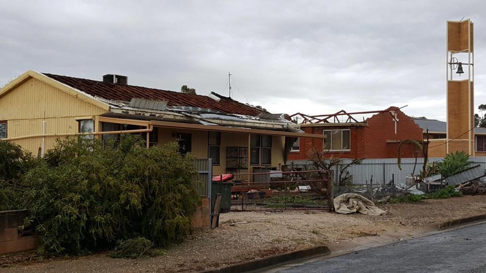 Significant damage to a home in Blyth. Image Credit: Michelle Morris