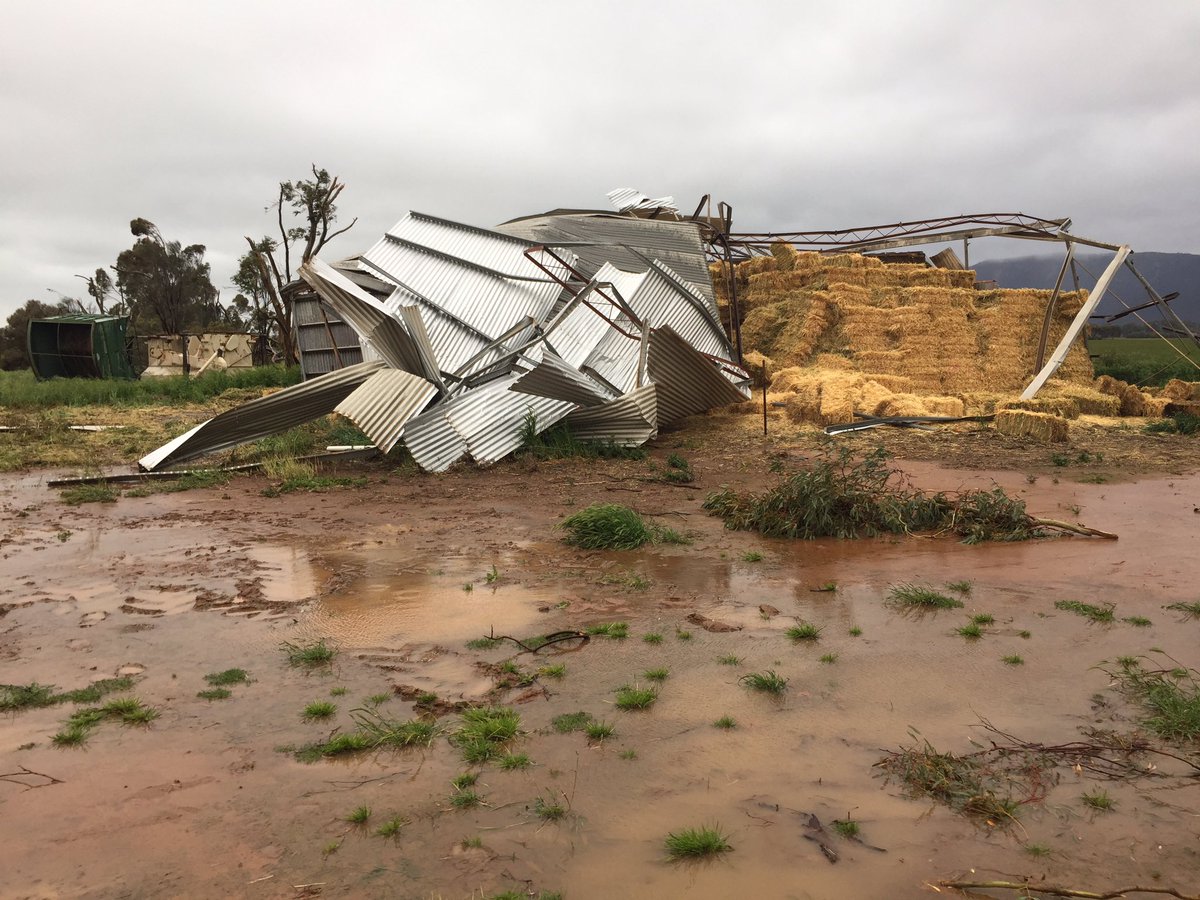 Tornado damage on a farm in Melrose. Image Credit: Tom Fedorowytsch