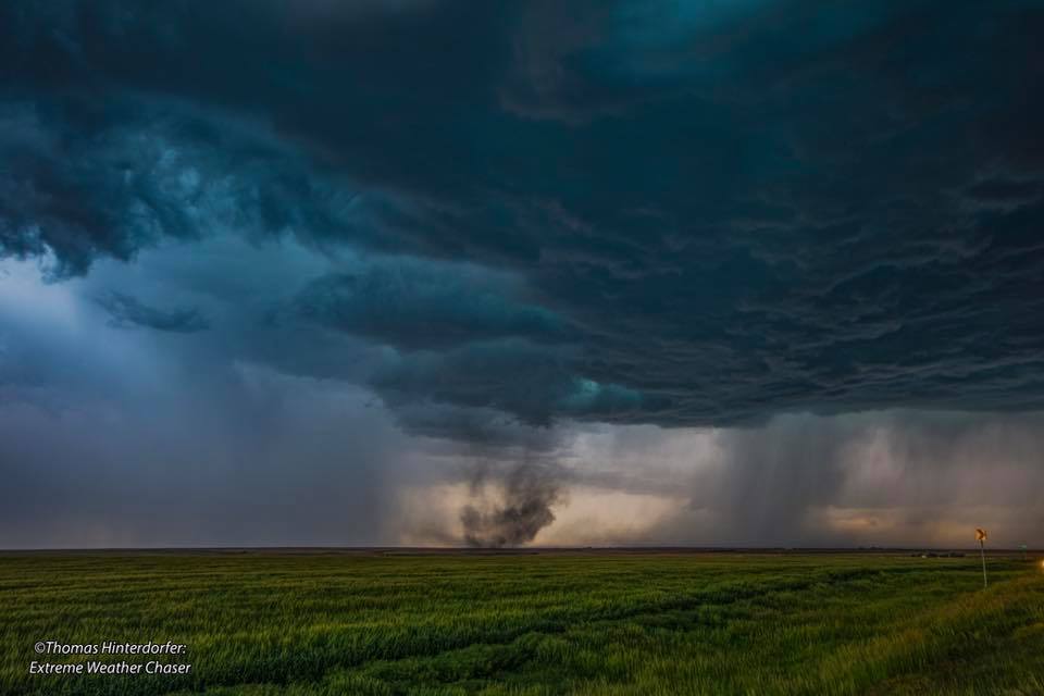 Large ground swirls (confirmed weak tornado) near Idalia, Colorado (May 25th)
