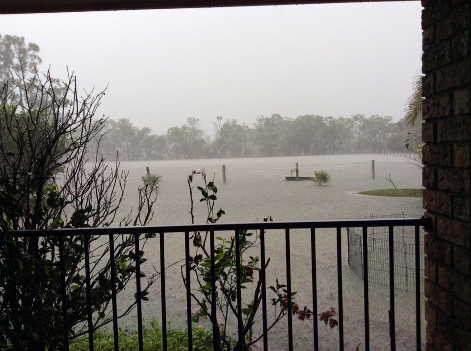 Widespread flooding across parts of Bundaberg - this taken by Trish Stegert Smith after 250mm of rain had fallen.