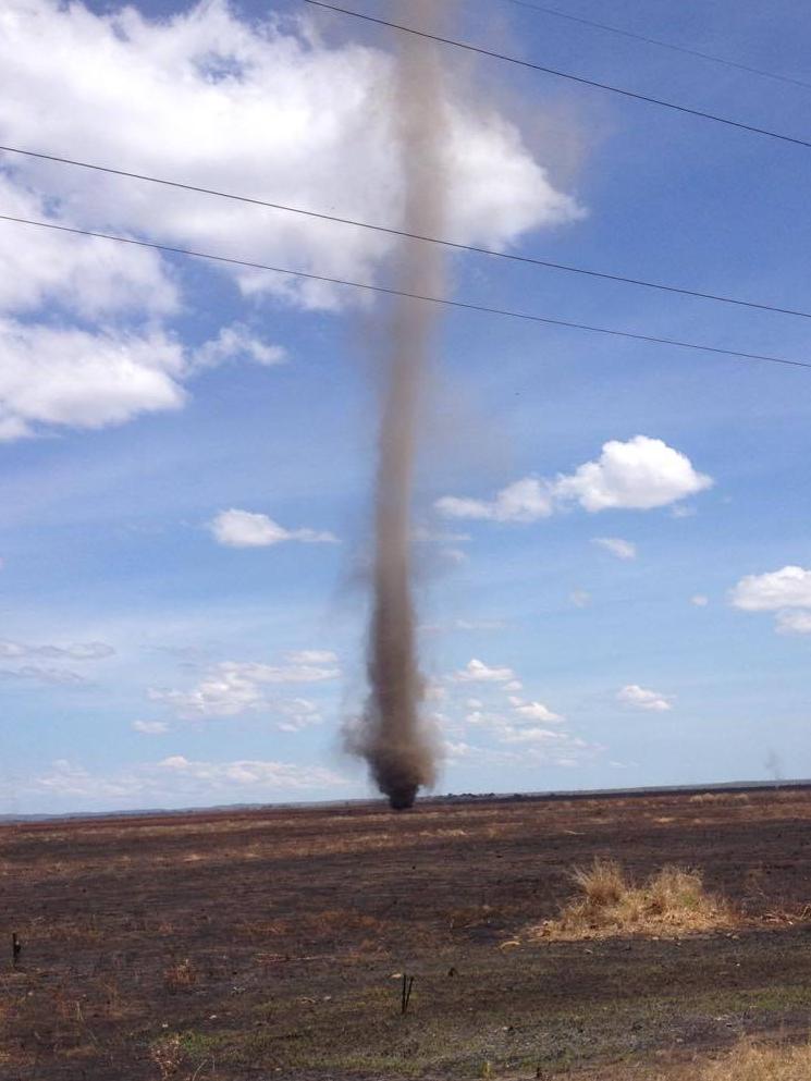 Dust devil near the Arnhem Highway in the Northern Territory on October 11, 2016 via Therese Buckland