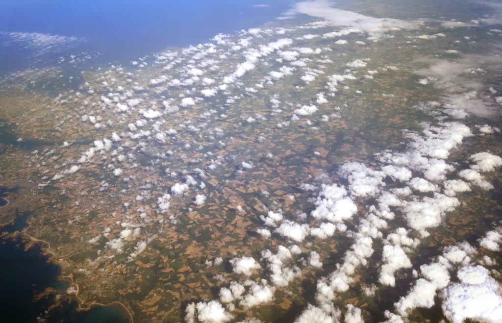 Lines of Cumulus Clouds over Brittany, France via Adam Cli