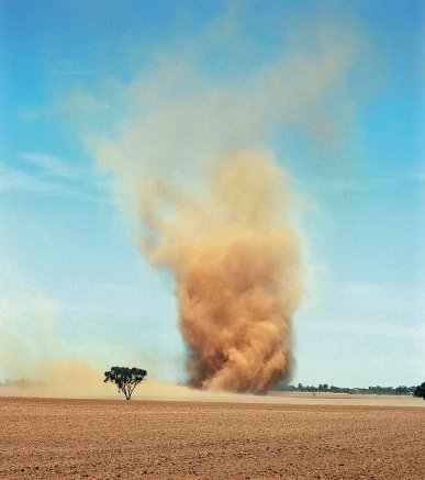 Large dust devil near Birchip, Victoria in March 2006. Image via John Ferrier