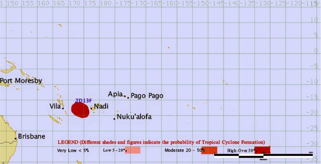 Fiji Metservice High Risk issued for Monday (April 9th)