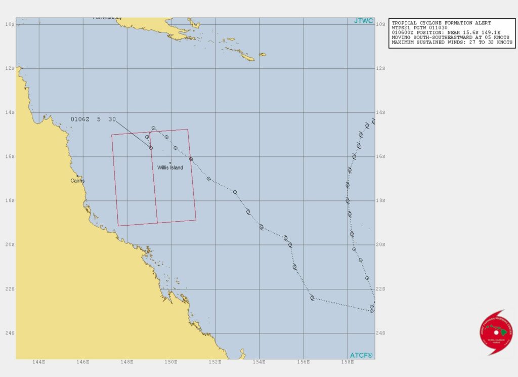 JTWC Tropical Cyclone Formation Alert issued 1/4/18 for the remnants of TC Iris