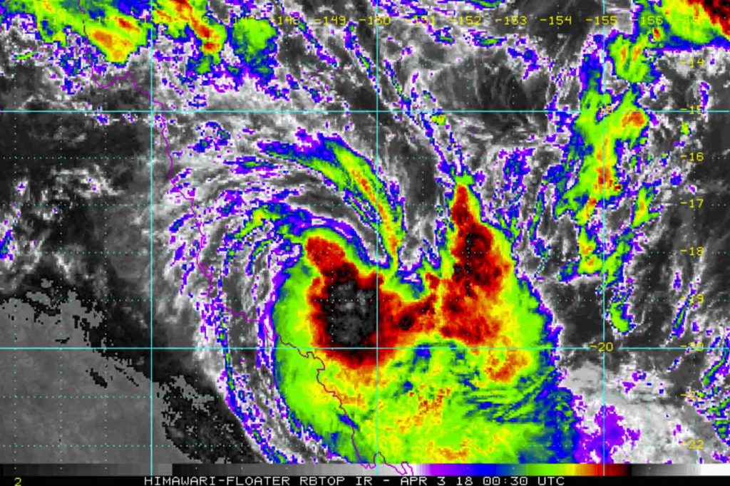Rainbow Satellite via NOAA showing TC Iris