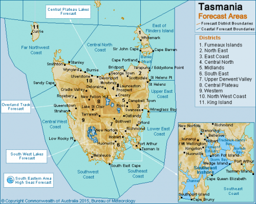 Tas Forecast Map 500x400 